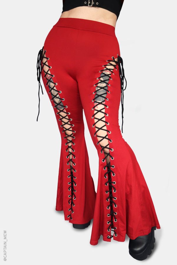 Blood Red Alice Flare Pants Cheap - Image 2